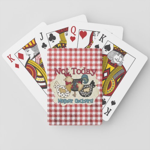 Mother Cluckers Chickens  Playing Cards
