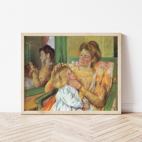 Mother Combing Childs Hair  Mary Cassatt Poster