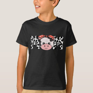 Mother Cow Mom Farming Birthday Funny Family Match T-Shirt