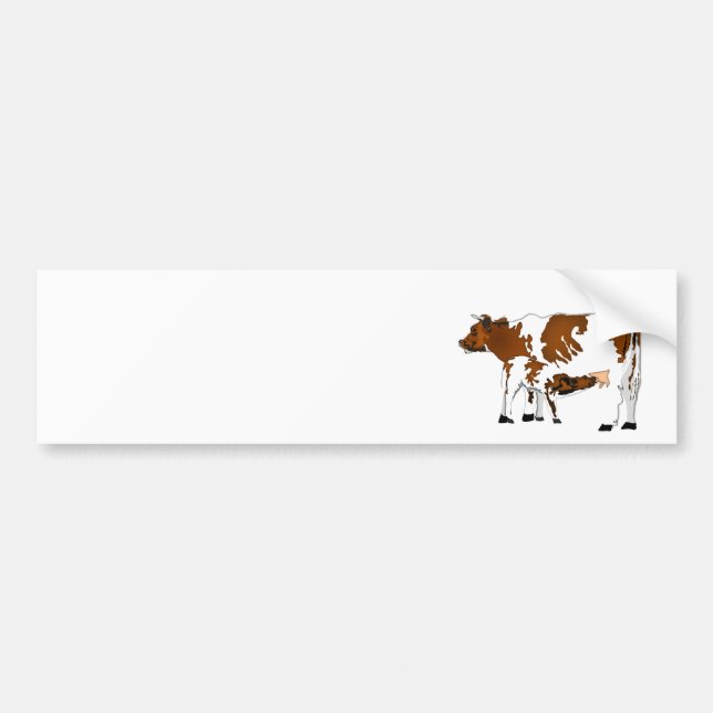 Mother Cow with Calf Bumper Sticker (Front)