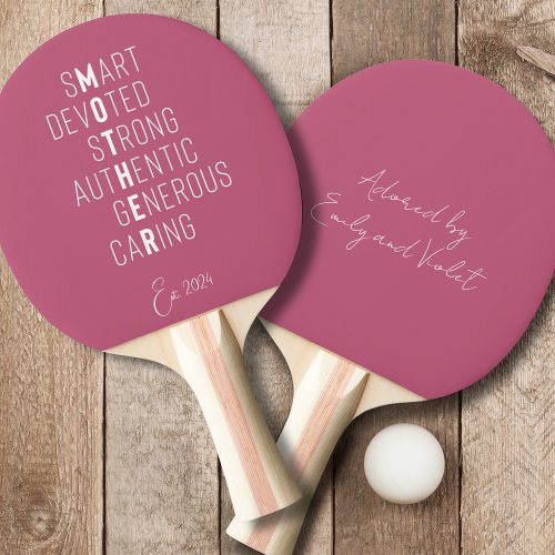 Mother crossword mom modern dusty rose kids names ping pong paddle