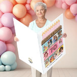 Mother Custom Big 70th Birthday Card<br><div class="desc">Make a statement with this 2'x3' grandmother birthday card,  featuring a 10-photo collage that frames the number 70,  layered with sumptuous chocolate mousse icing and decorated with pink candles. Personalized with "to a Wonderful grandmother, " this card can be tailored for any relationship or age,  offering complete customization.</div>