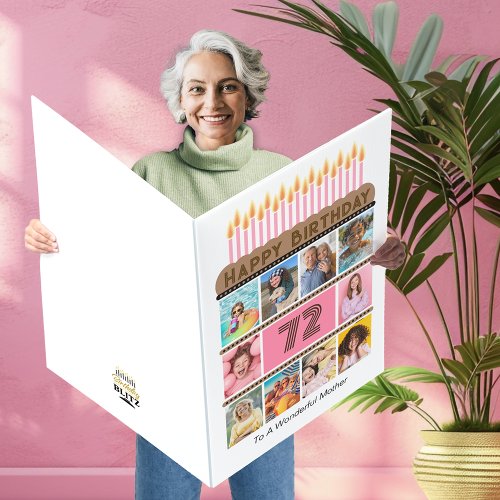 Mother Custom Big 72nd Birthday Card