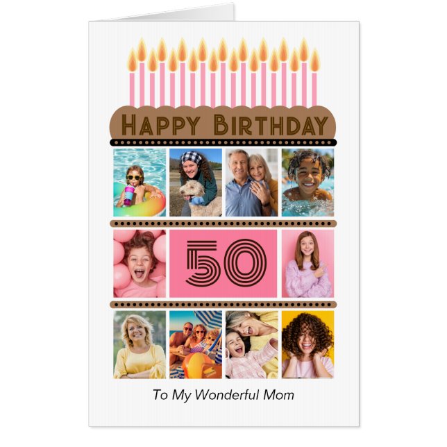 Mother Custom Big Birthday Card (Front)