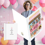 Mother Custom Big Birthday Card<br><div class="desc">This eye-catching birthday card displays a 10-photo collage encircling the number 40,  embellished with indulgent chocolate mousse icing and pink candles. While it begins with the message "to a Wonderful Mom, " the card is entirely customizable,  making it ideal for any loved one or age celebration.</div>