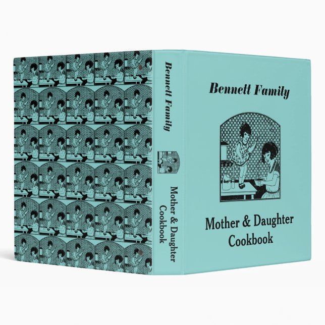 Mother & Daughter Cookbook 3 Ring Binder (Background)