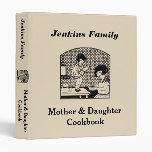 Mother  Daughter Cookbook Binder