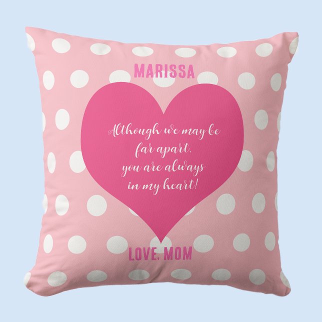 Mother Daughter Distance Gifts Throw Pillow (Creator Uploaded)