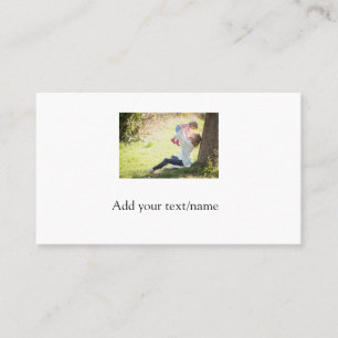 Mother daughter family photo add name picture text business card
