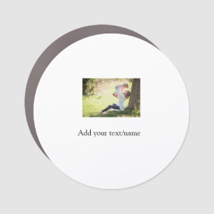 Mother daughter family photo add name picture text car magnet