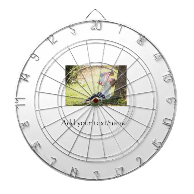 Mother daughter family photo add name picture text dart board (Front)