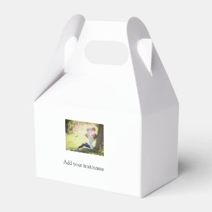 Mother daughter family photo add name picture text favor boxes