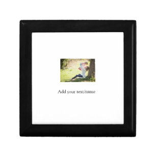 Mother daughter family photo add name picture text gift box