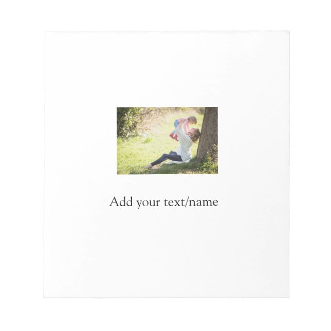 Mother daughter family photo add name picture text notepad (Front)