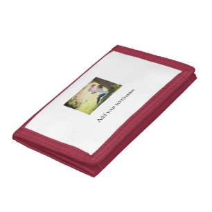 Mother daughter family photo add name picture text tri-fold wallet