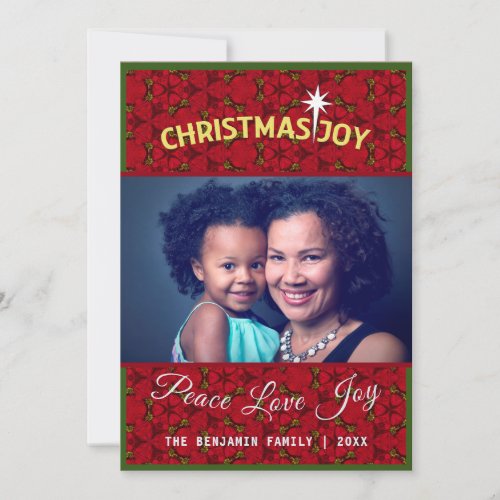 Mother Daughter Family Photo Christmas Personalize Card