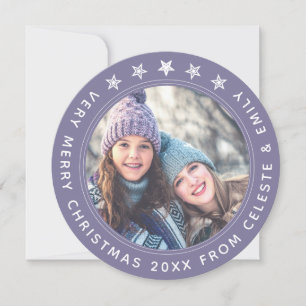 Mother Daughter Lavender Personalized Christmas Holiday Card
