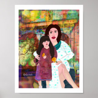 Mother & Daughter LeeMarie's Creative Design Poster