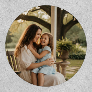 Mother daughter love photo mothers day family gift patch