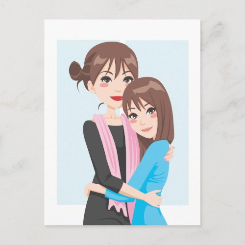 Mother Daughter Love Postcard