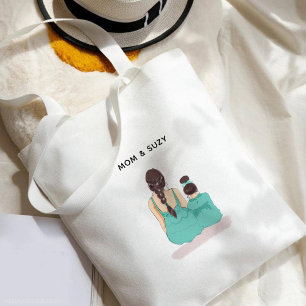 mother daughter, mothers day tote bag