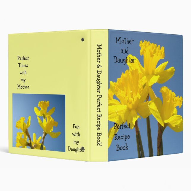 Mother & Daughter Perfect Recipe book! Flowers Binder (Background)