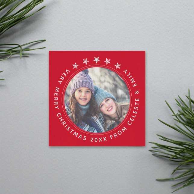   Mother Daughter Red Merry Christmas Customizable Holiday Card (Creator Uploaded)