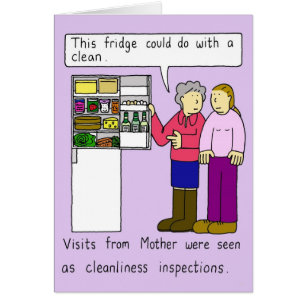 Mother Daughter Relationship Cartoon Cards