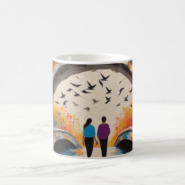 Mother & Daughter: Steps of Love Coffee Mug (Center)