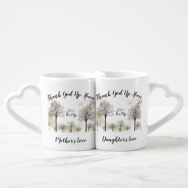 Mother/Daughter Strength & Wisdom complete Coffee Mug Set (Front Nesting)