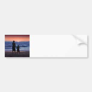 Mother Daughter Sunset Bumper Sticker