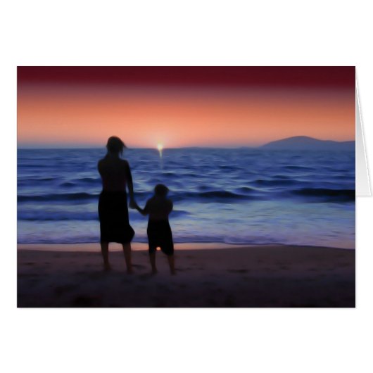 Mother Daughter Sunset Cards (Front Horizontal)