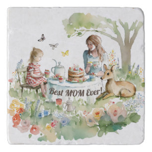 Mother Daughter Tea Party Trivet