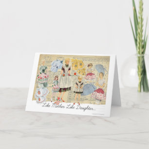 Mother Daughter Vintage Aprons Card