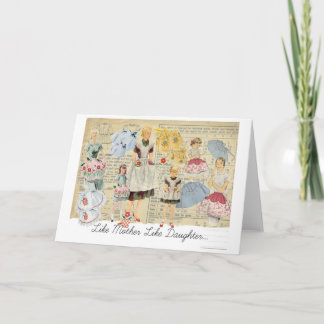 Mother Daughter Vintage Aprons Card