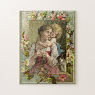Mother & Daughter Vintage Reproduction Jigsaw Puzzle