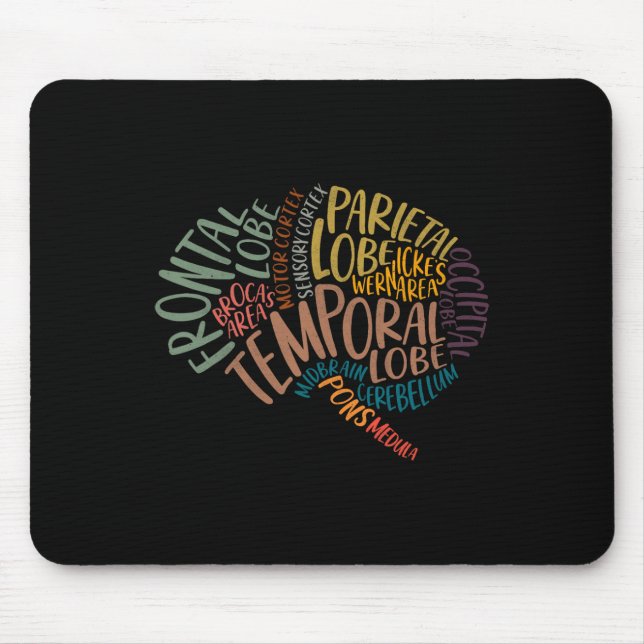 Mother Day Anatomy Of The Brain Nurse Brain Anatom Mouse Pad (Front)
