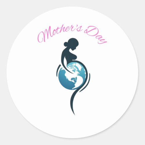 Mother Day  Classic Round Sticker