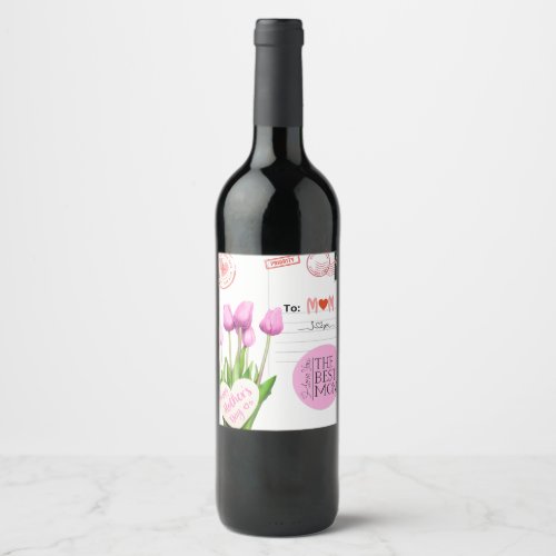 Mother Day Coaster _ Hard Plastic Wine Label