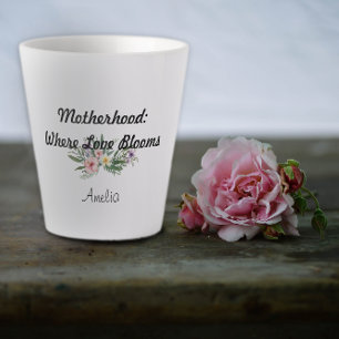 Mother day flower Gratitude Latte Mug