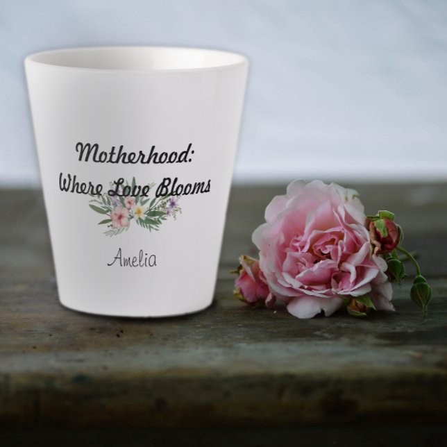 Mother day flower Gratitude Latte Mug (Creator Uploaded)