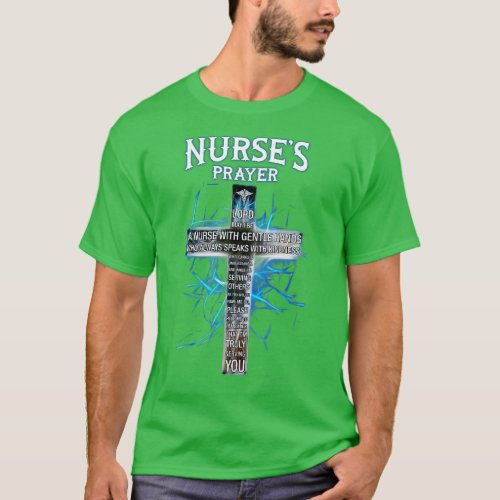 Mother Day Nurse Is Prayer On Back friend funny T_Shirt