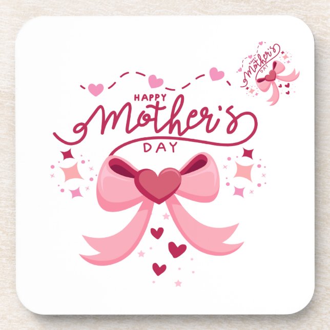 Mother Day Trendy Designed Apron Beverage Coaster (Front)