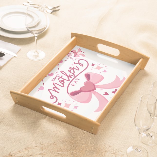 Mother Day Trendy Designed Apron Serving Tray (Front)