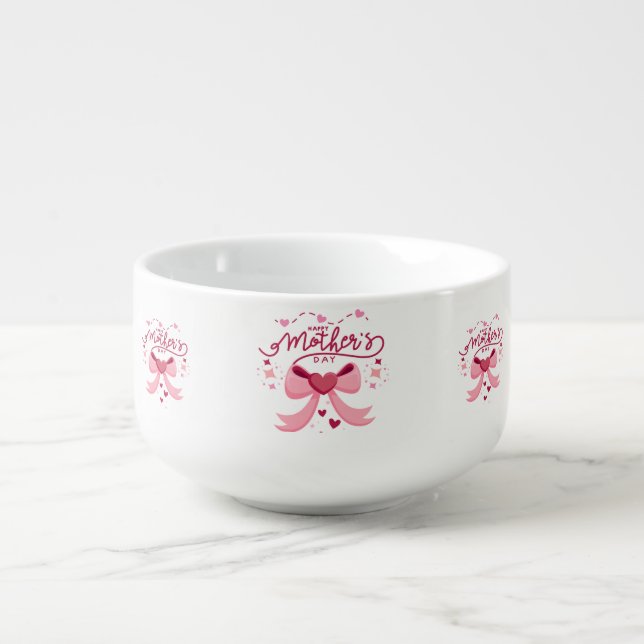 Mother Day Trendy Designed  Soup Mug (Front)