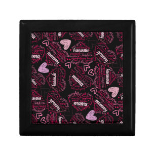 Mother days hearts 01.Pink Black BG Gift Box