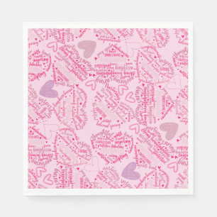 Mother days hearts 01.Pink Lpink BG Napkins