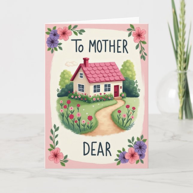 Mother Dear Cottage Scene Card (Front)