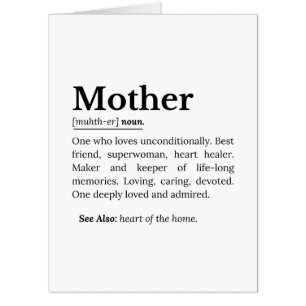 Mother Definition  Card