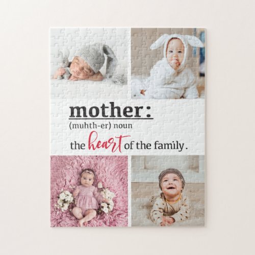 Mother definition heart of the family 4 photo jigsaw puzzle